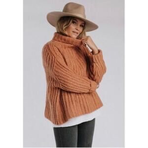 Free People Fluffy Fox Oversize Wool Knit Sweater